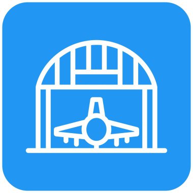 Hangar Vektör Simgesi Tasarım İllüstrasyonu
