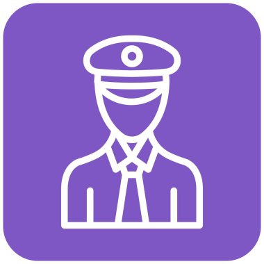 Pilot Vektör Simgesi Tasarım İllüstrasyonu