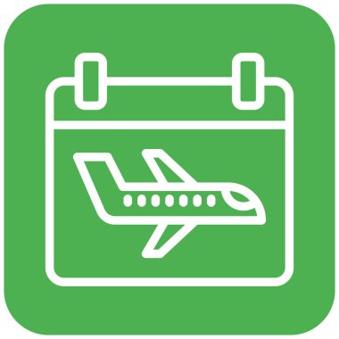 Uçuş takvimi Vektör Simgesi Tasarım İllüstrasyonu
