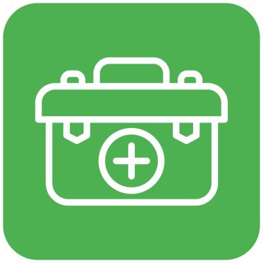 İlk yardım kutusu Vektör Simgesi Tasarım İllüstrasyonu