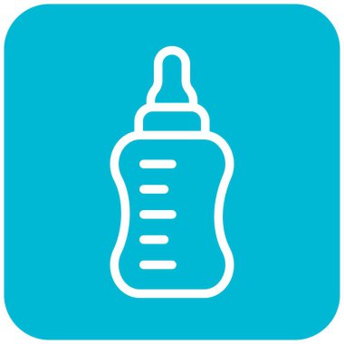 Bebek Şişesi Vektör Simgesi Tasarım Çizimi