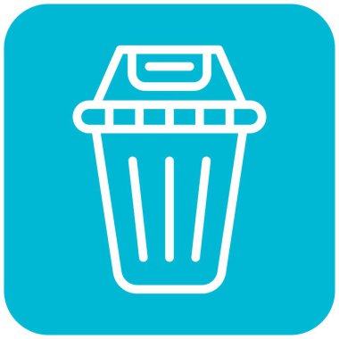 Çöp Kutusu Vektör Simgesi Tasarım İllüstrasyonu