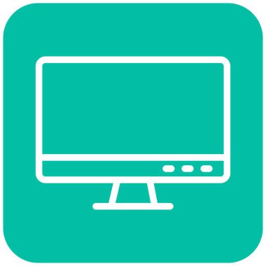 Monitör Vektör Simgesi Tasarım İllüstrasyonu
