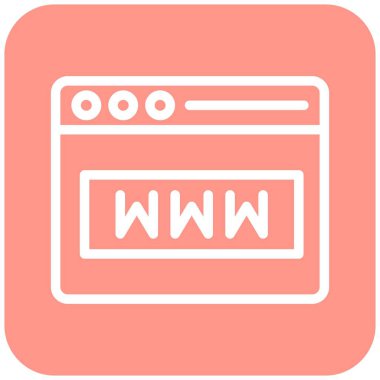 Www Vektör Simgesi Tasarım İllüstrasyonu