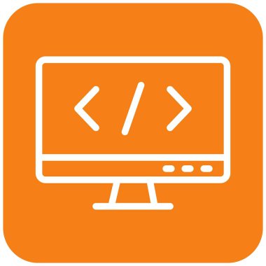 Kodlama Vektörü Simgesi Tasarım İllüstrasyonu