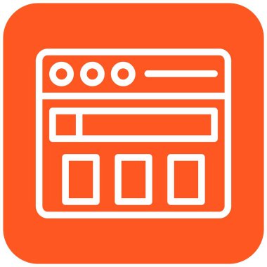 Web Sitesi Vektör Simgesi Tasarım İllüstrasyonu