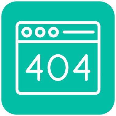 404 Hata Vektörü Simgesi Tasarım İllüstrasyonu