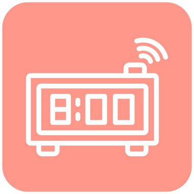 Saat Vektörü Simgesi Tasarım İllüstrasyonu