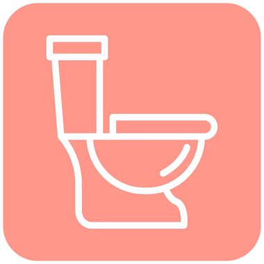 Tuvalet Vektörü Simgesi Tasarımı Çizimi