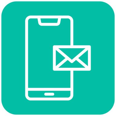 E- posta Vektör Simgesi Tasarım İllüstrasyonu