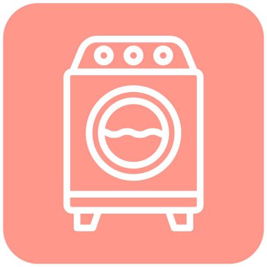 çamaşır makinesi vektör tasarım illüstrasyonu