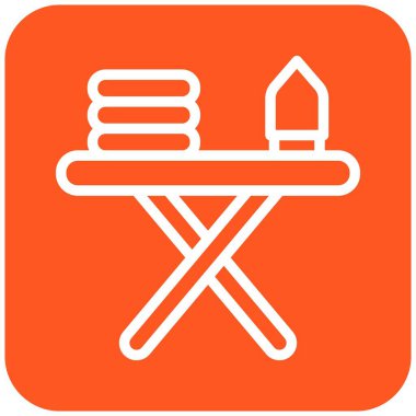 Ütü Masası Vektör Simgesi Tasarım İllüstrasyonu