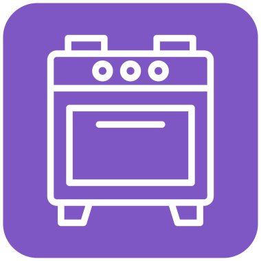 Fırın Vektörü Simgesi Tasarım İllüstrasyonu