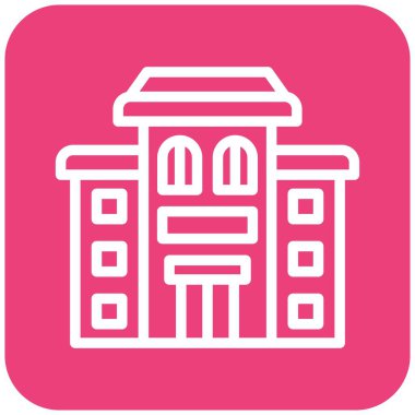 Otel Vektörü Simgesi Tasarım İllüstrasyonu