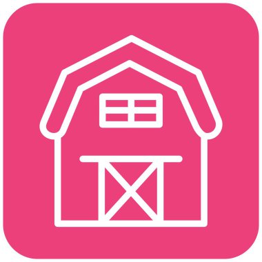 Barn Vektör Simgesi Tasarım Çizimi