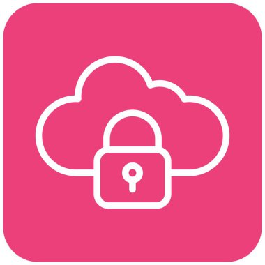 Kilitli Vektör Simgesi Tasarım İllüstrasyonu