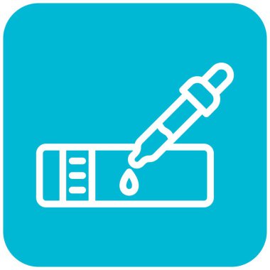 Mikroskop Slaytı Vektör Simgesi Tasarım İllüstrasyonu