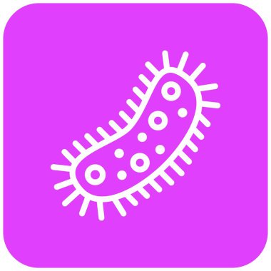 Bakteri Vektörü Simgesi Tasarım İllüstrasyonu