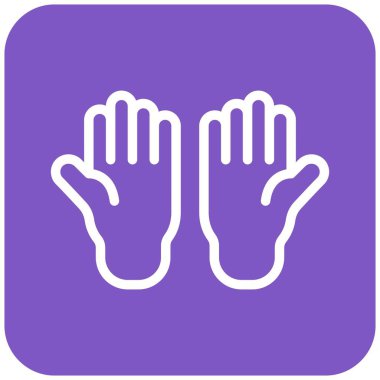 Eldiven Vektörü Simgesi Tasarım Çizimi