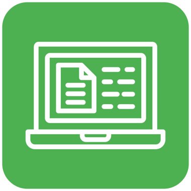 Çevrimiçi rapor Vektör Simgesi Tasarım İllüstrasyonu