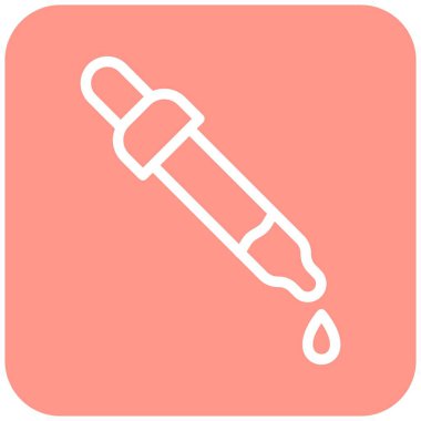 Pipette Vektör Simgesi Tasarım İllüstrasyonu