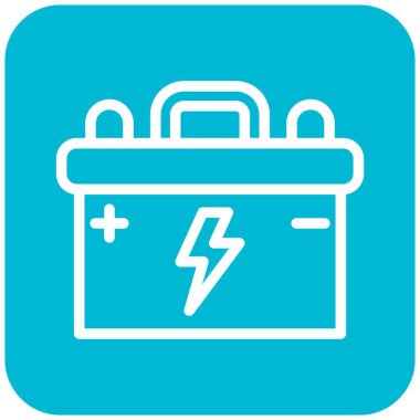 Pil Vektörü Simgesi Tasarım Çizimi