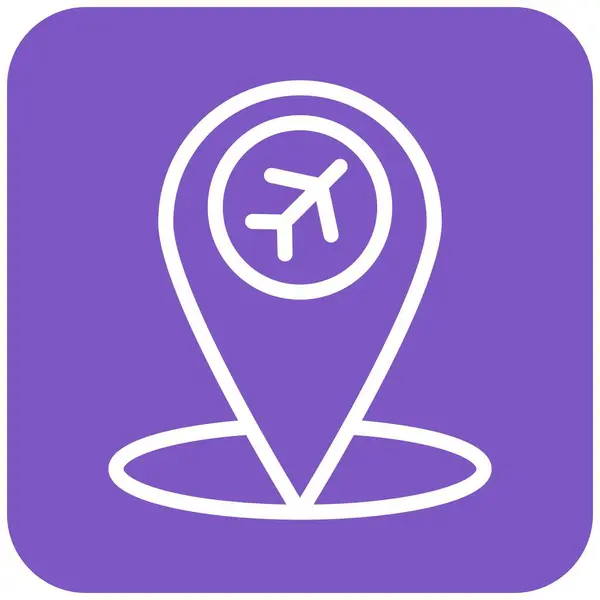 Stock vector Airport location Vector Icon Design Illustration