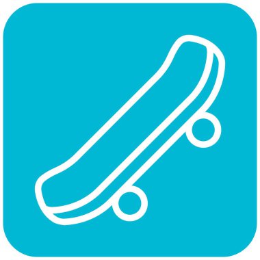 Kaykay Vektörü Simgesi Tasarım İllüstrasyonu