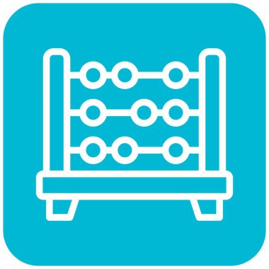 Abaküs Vektör Simgesi Tasarım Çizimi