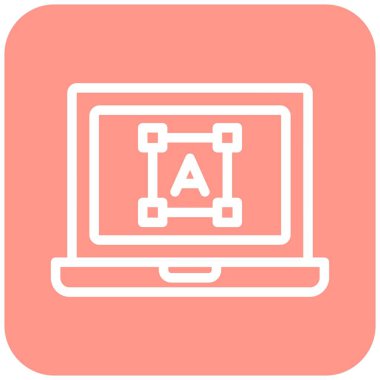 Yazı tipi boyutu Vektör Simgesi Tasarım İllüstrasyonu