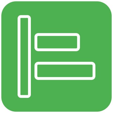 Sol Hizalama Vektörü Simgesi Tasarım İllüstrasyonu