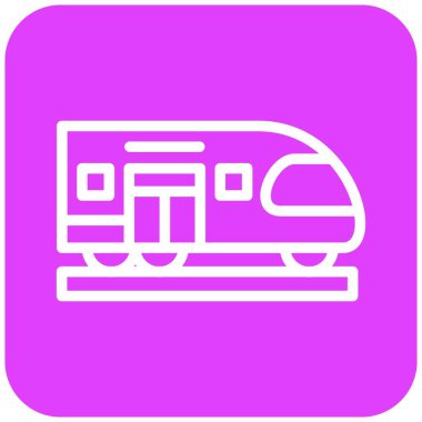 Tren Vektörü Simgesi Tasarım İllüstrasyonu