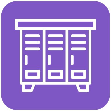 Dolap Vektörü Simgesi Tasarım İllüstrasyonu
