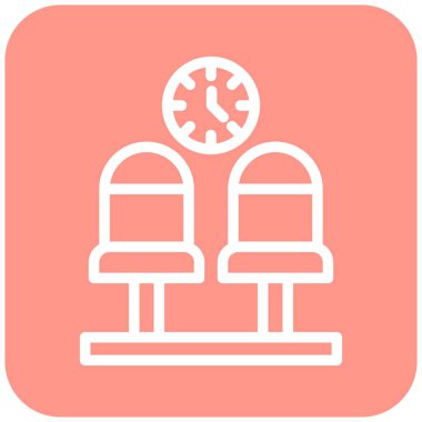 Bekleme Odası Vektör Simgesi Tasarım Çizimi