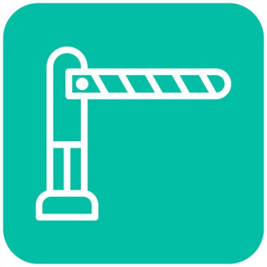 Bariyer Vektör Simgesi Tasarım İllüstrasyonu