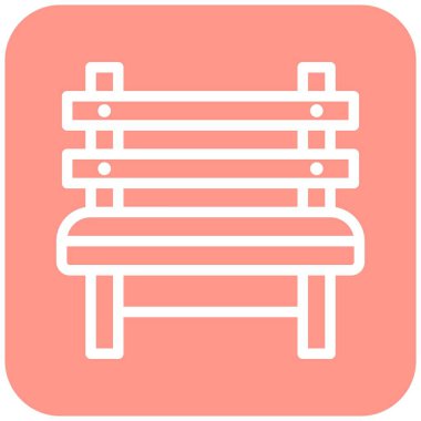 Bench Vektör Simgesi Tasarım İllüstrasyonu