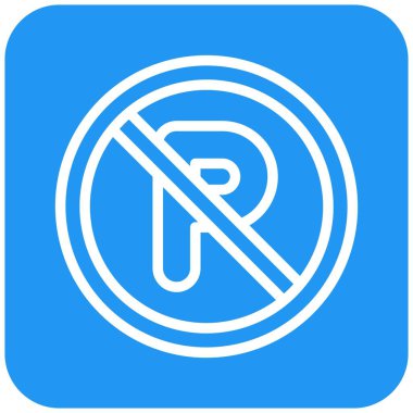 Otopark Vektörü Simgesi Tasarımı Çizimi Yok