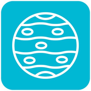 Jüpiter Vektör Simgesi Tasarım İllüstrasyonu