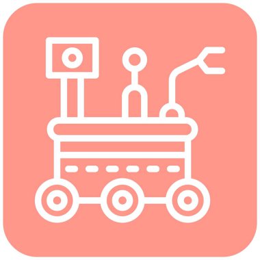 Mars Gezgin Vektör Simgesi Tasarım İllüstrasyonu