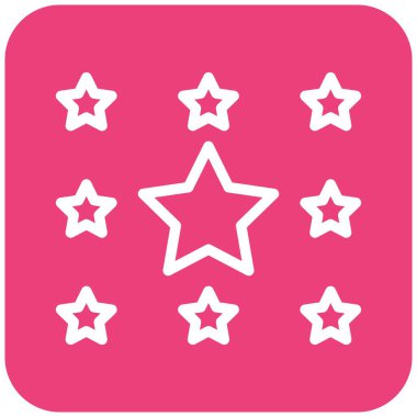 Yıldız Vektörü Simgesi Tasarım İllüstrasyonu