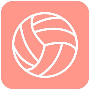 Voleybol Vektör Simgesi Tasarım Çizimi