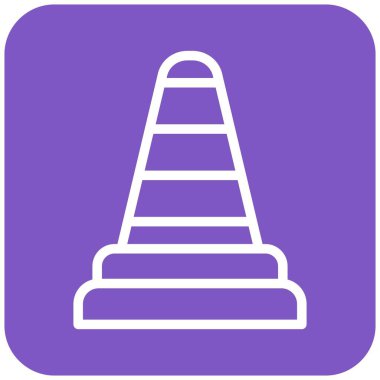 Trafik Konisi Vektör Simgesi Tasarım İllüstrasyonu