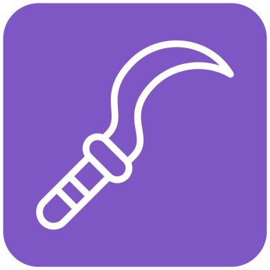 Orak Vektör Simgesi Tasarım Çizimi