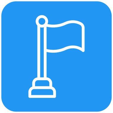 Bayrak Vektörü Simgesi Tasarım İllüstrasyonu