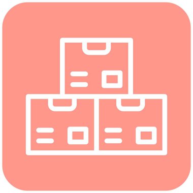 Kutu Vektörü Simgesi Tasarım İllüstrasyonu