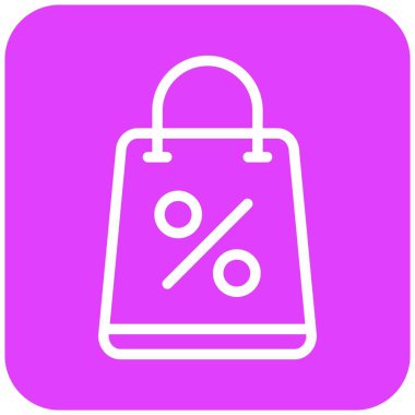 Alışveriş Torbası Vektör Simgesi Tasarımı İllüstrasyonu