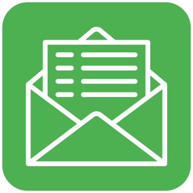 E- posta Vektörü Simgesi Tasarım İllüstrasyonu