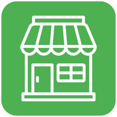 Dükkan Vektörü Simgesi Tasarım İllüstrasyonu