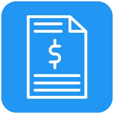 Fatura Vektörü Simgesi Tasarım İllüstrasyonu