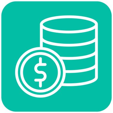 Dolar Vektörü Simgesi Tasarım İllüstrasyonu